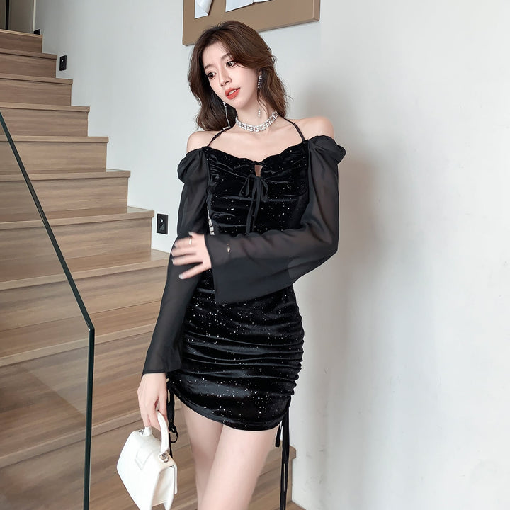 【dress】チュールドッキングワンピース　M26644