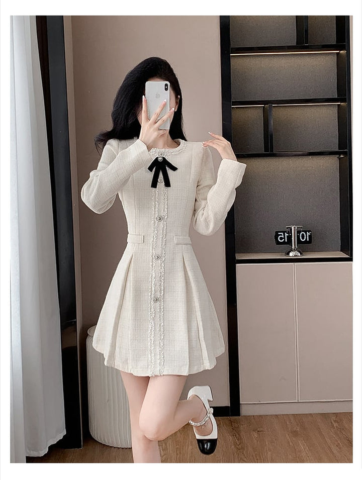 【dress】リボン付きデートワンピース　M27659