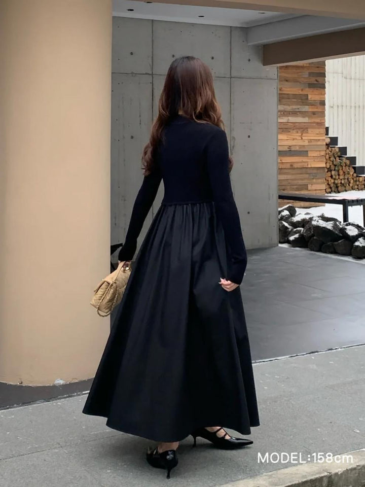 【dress】ニットドッキングワンピース　M28018