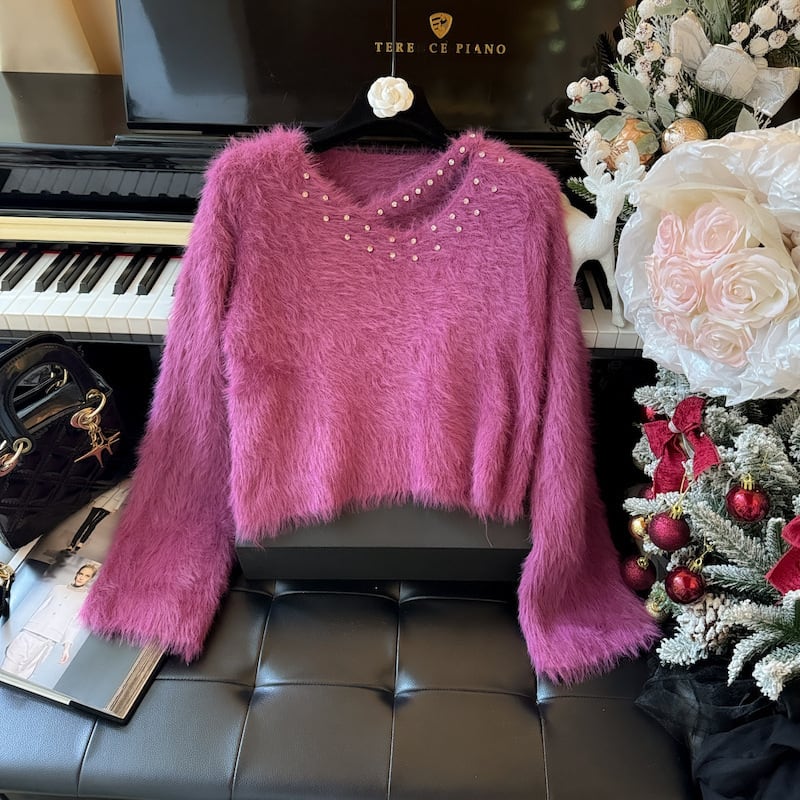 【tops】ビジューニットセーター　M27005