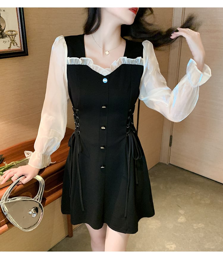 【dress】女性力を高める～切り替えデートワンピース　M17086