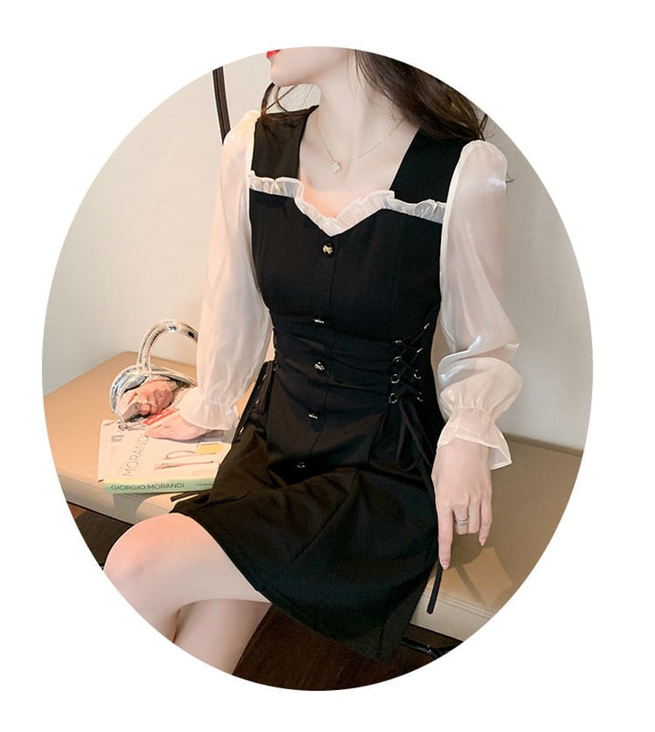 【dress】女性力を高める～切り替えデートワンピース　M17086