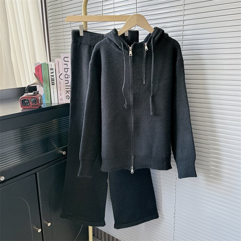 【set】ニットカーデ×ワイドパンツセット　M26879