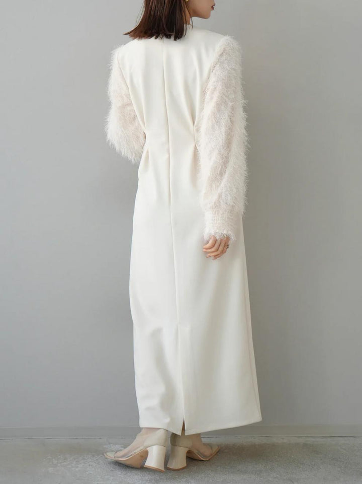 【dress】Ⅴネックドッキングワンピース　N2965