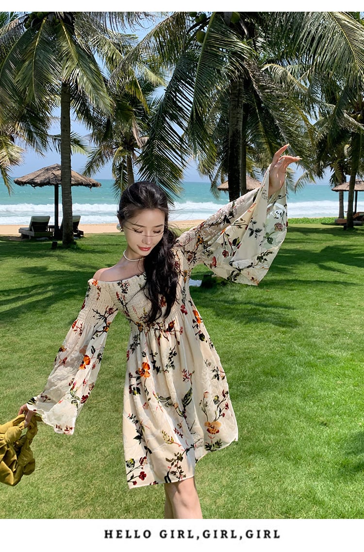 【dress】花柄ワンピース　M25307
