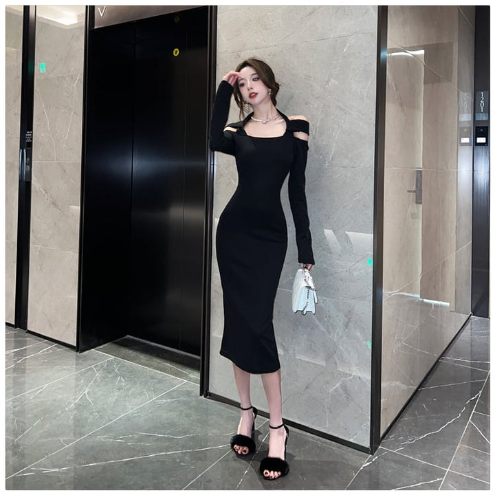 【dress】好感度UPファッションデートワンピース着瘦せ　M17026