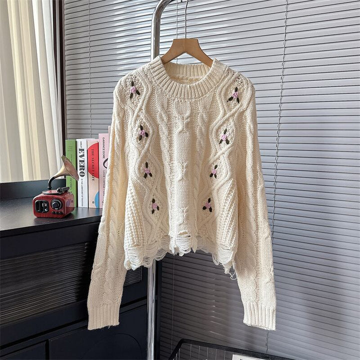 【tops】クルーネックニットセーター　M19064