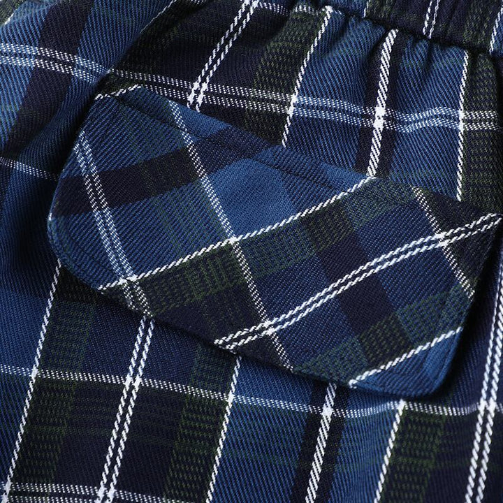 【bottoms】レースチェック柄切り替えスカート　M30259