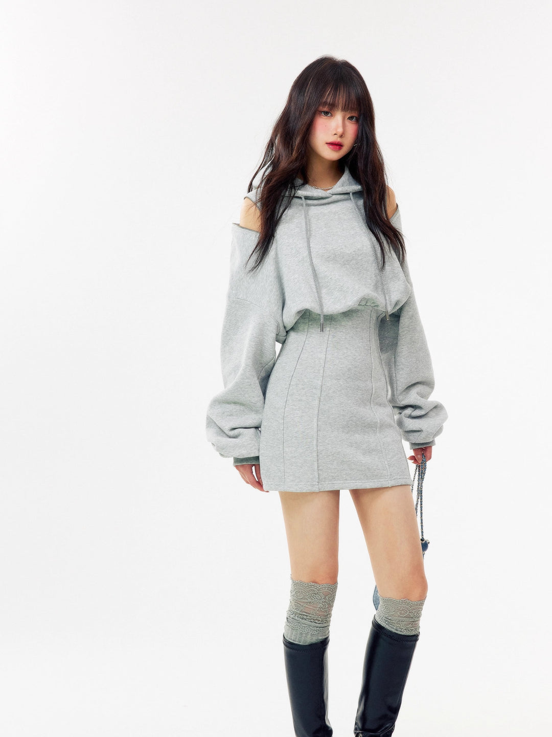 【dress】オフショルミニワンピース Q7338