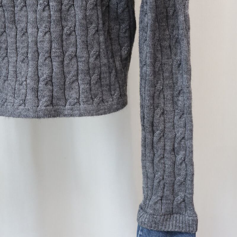 【outer】デニム切り替えニットカーデ　M26850