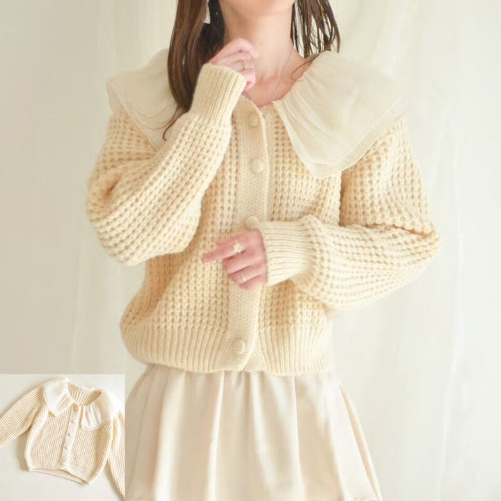 【outer】ドールカラーニットカーデ　M27079