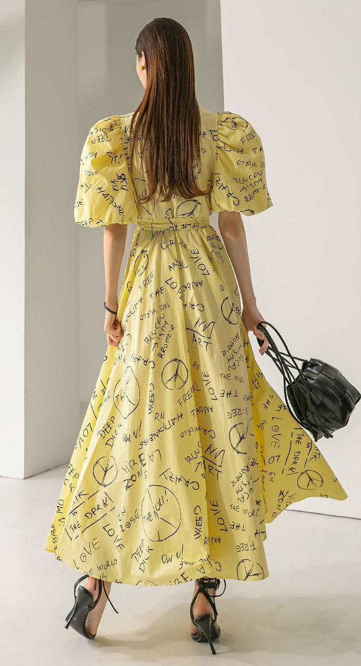 【dress】高級感 エレガントオシャレVネックデートワンピース　M17132