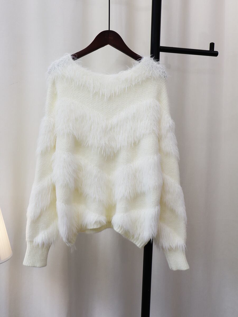 【tops】フェザーニットセーター　M18071