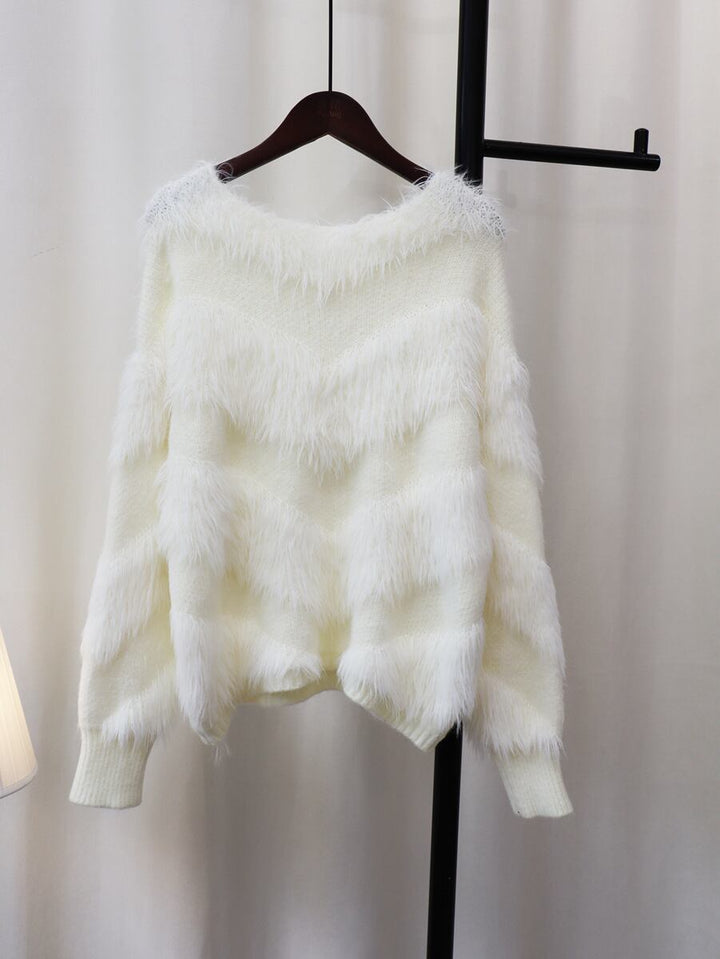 【tops】フェザーニットセーター　M18071