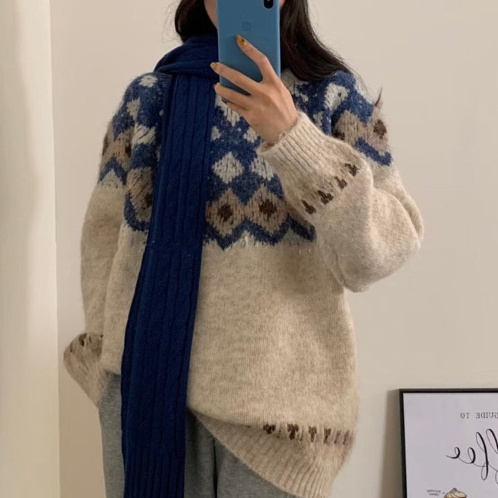 【tops】クルーネックニットセーター　M27697