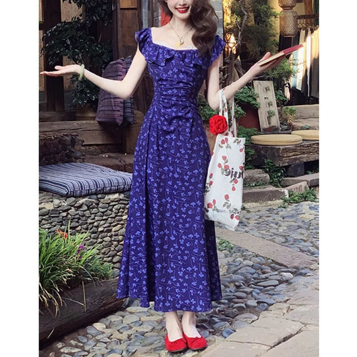 【dress】花柄フリルワンピース　M25155