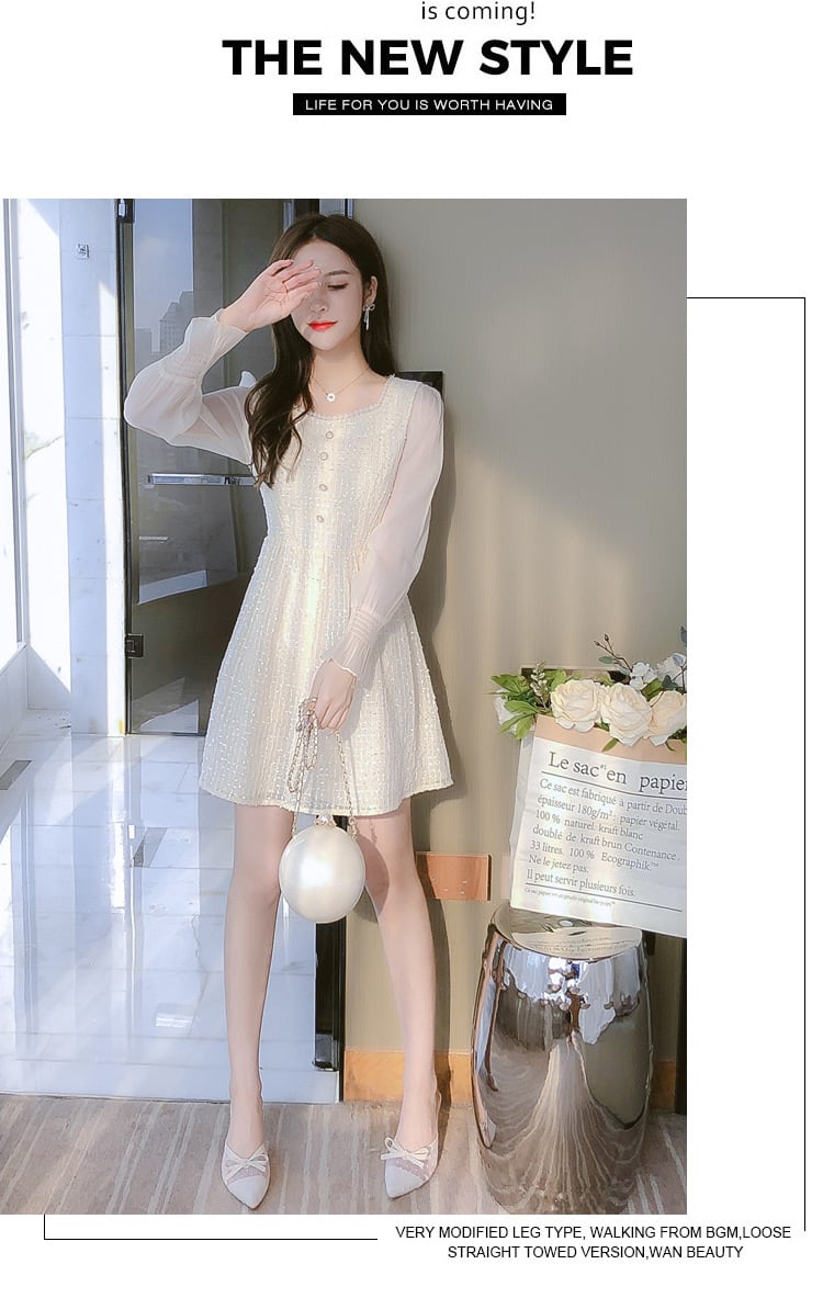 【dress】大人らしい エレガント切り替えデートワンピース　M17201