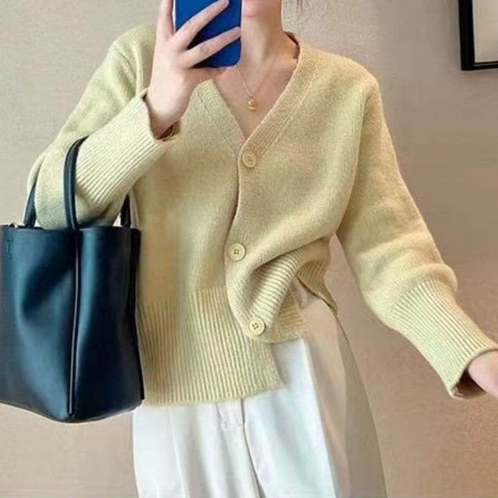 【outer】Vネックニットカーデ　M26502