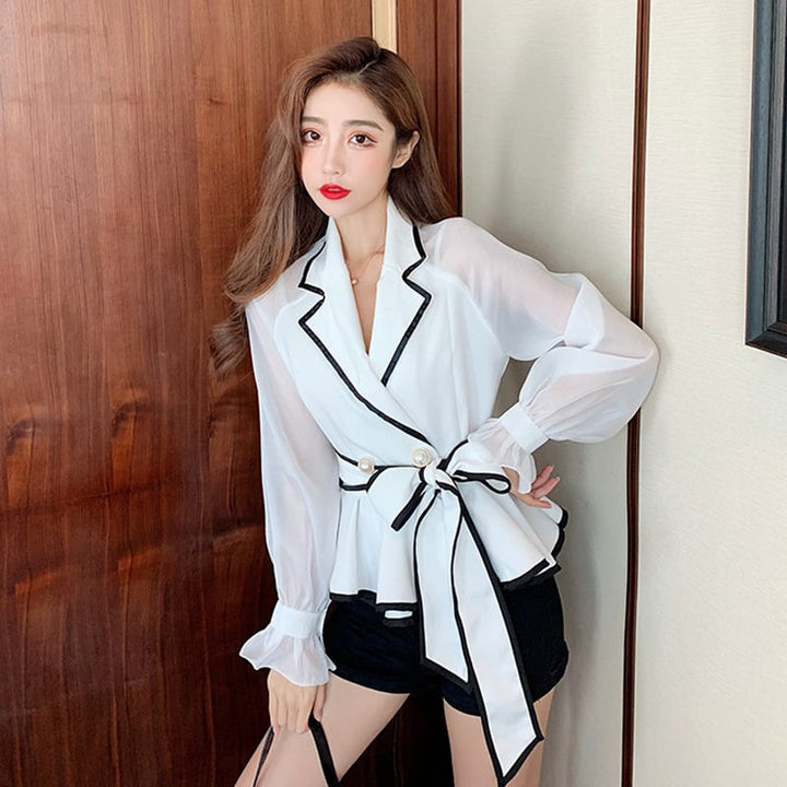 【tops】女性力を高める～ファッションシャツトップス　M17671