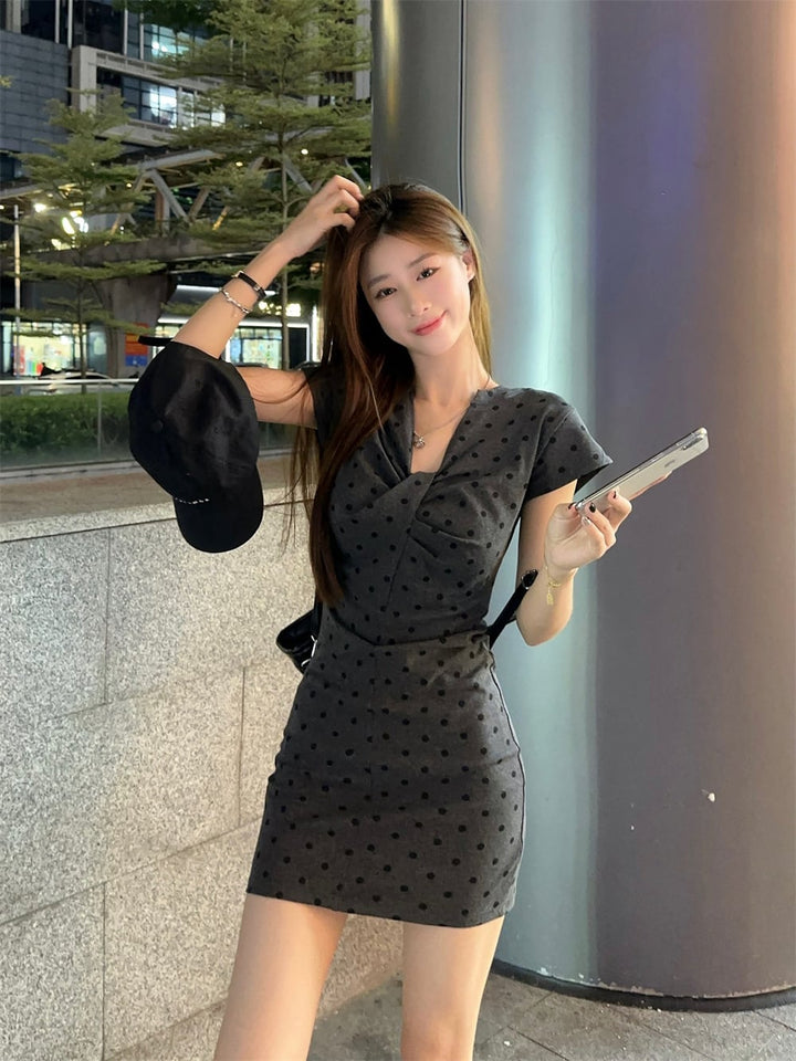 【dress】ドット柄ワンピース　M24404
