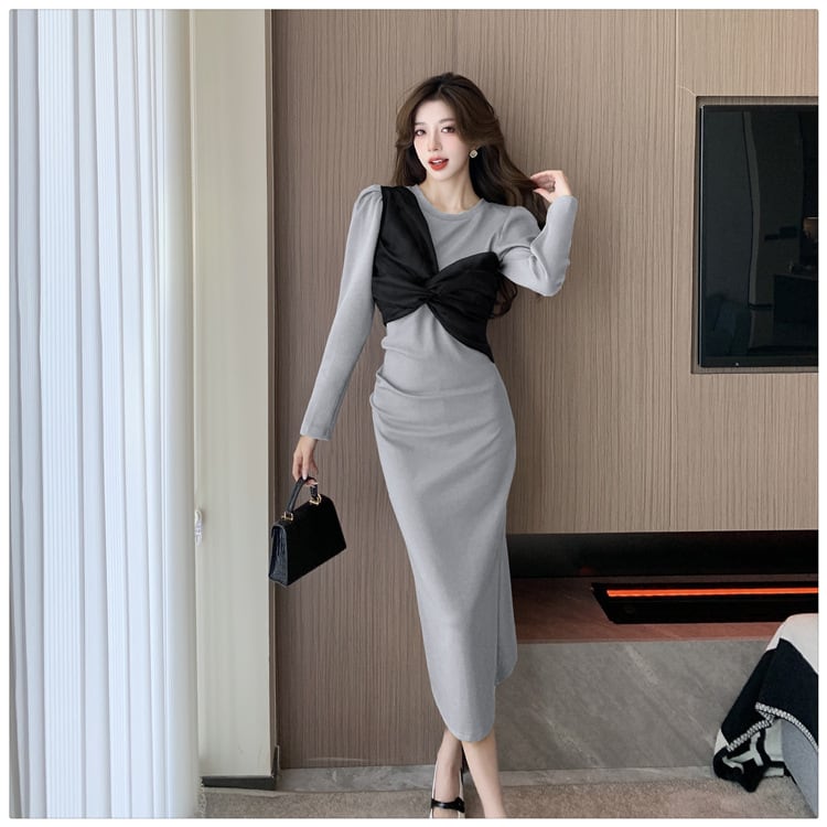 【dress】リボン付きデートワンピース　M18186