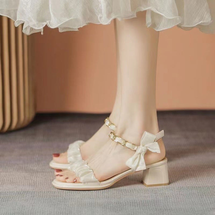 【shoes】リボン付きサンダル　M30234
