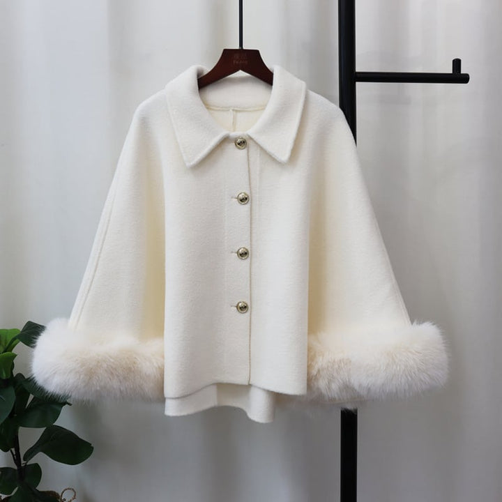 【outer】袖ファーケープコート　M26079