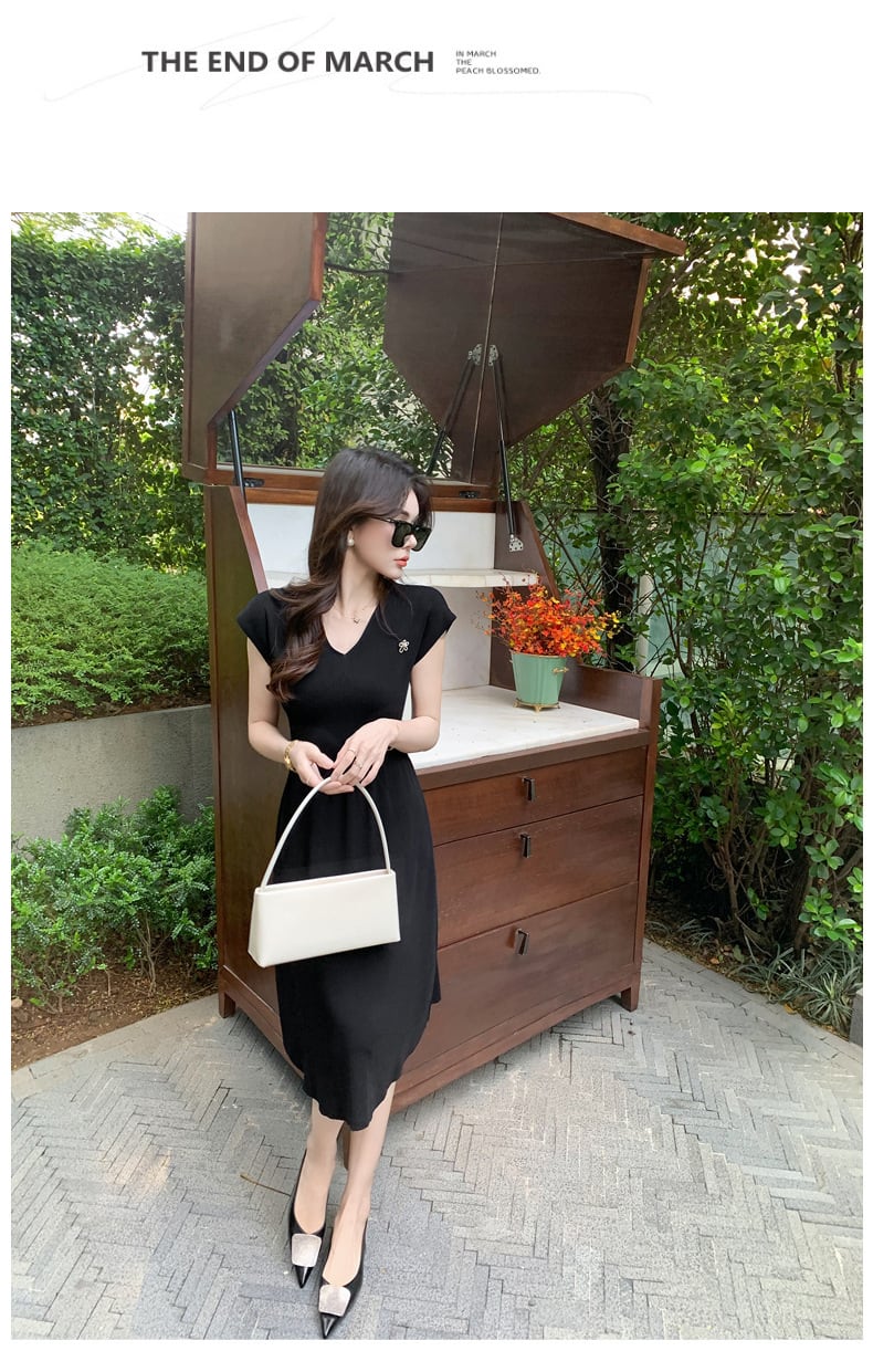 【dress】薄手ニットワンピース　M29750