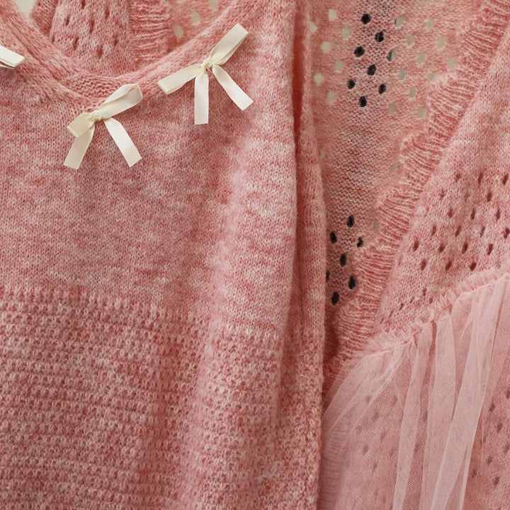【set】ニットカーデ+キャミワンピースセット　M26697