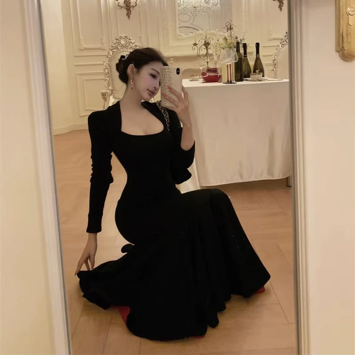 【dress】ロングマーメイドワンピース Q7724