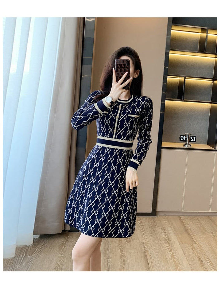 【dress】ニットワンピース　M25462