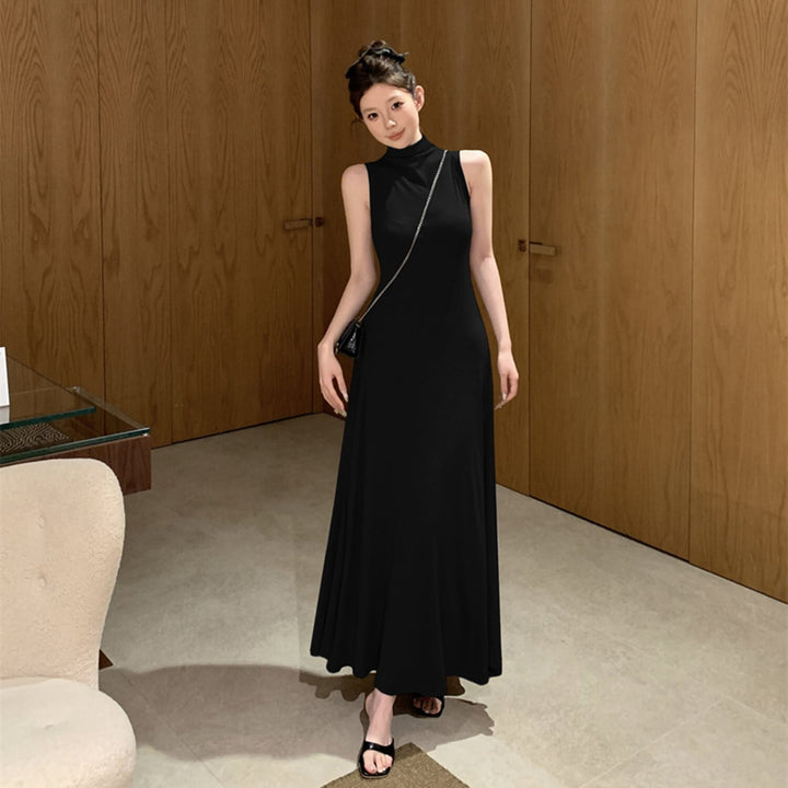 【dress】ハイネックノースリーブワンピース　N2978