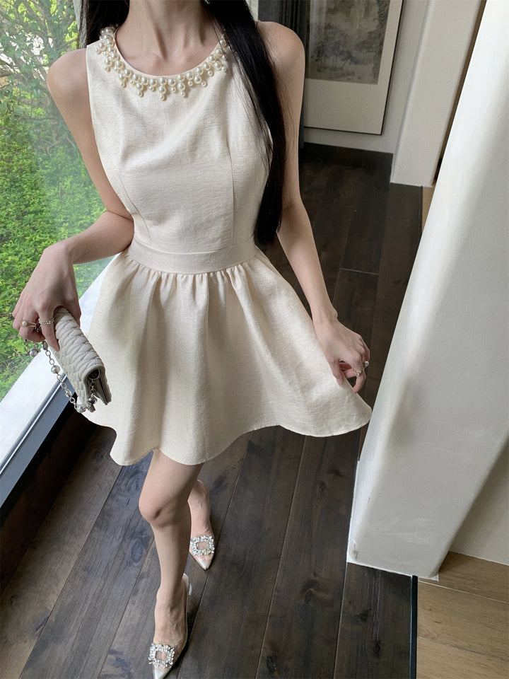 【dress】ノースリーブパールワンピース　M24545
