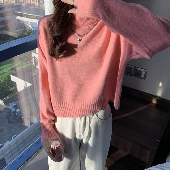 【tops】無地ニットセーター　M26441