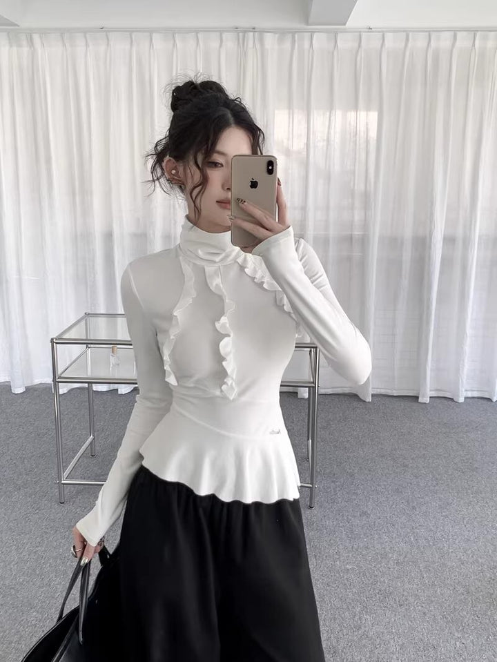 【tops】ハイネックフレアトップス Q8093