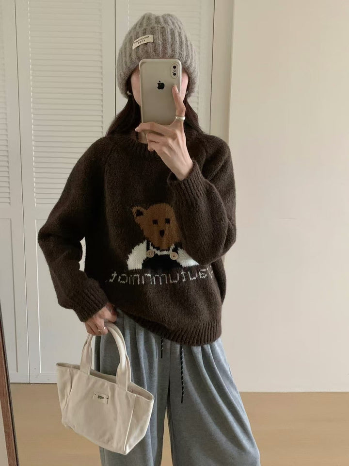 【tops】クルーネックニットセーター　M26938