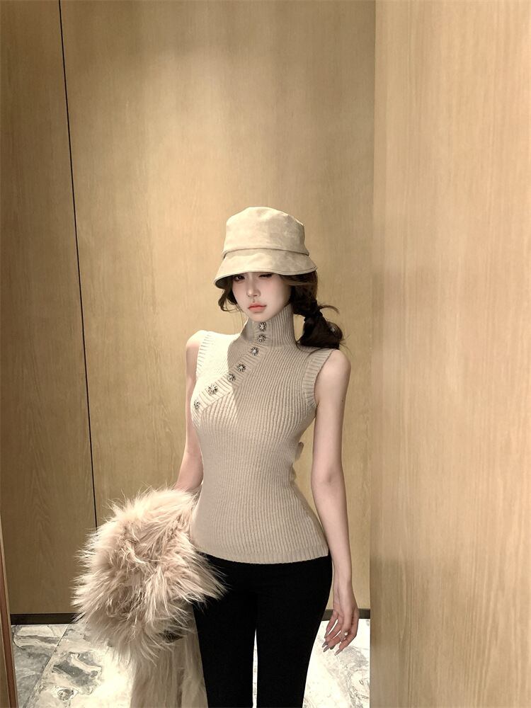 【tops】ノースリーブニットトップス　M28540