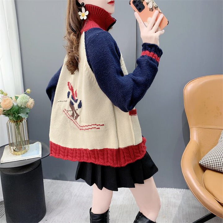 【outer】切り替えニットカーデ　M26949