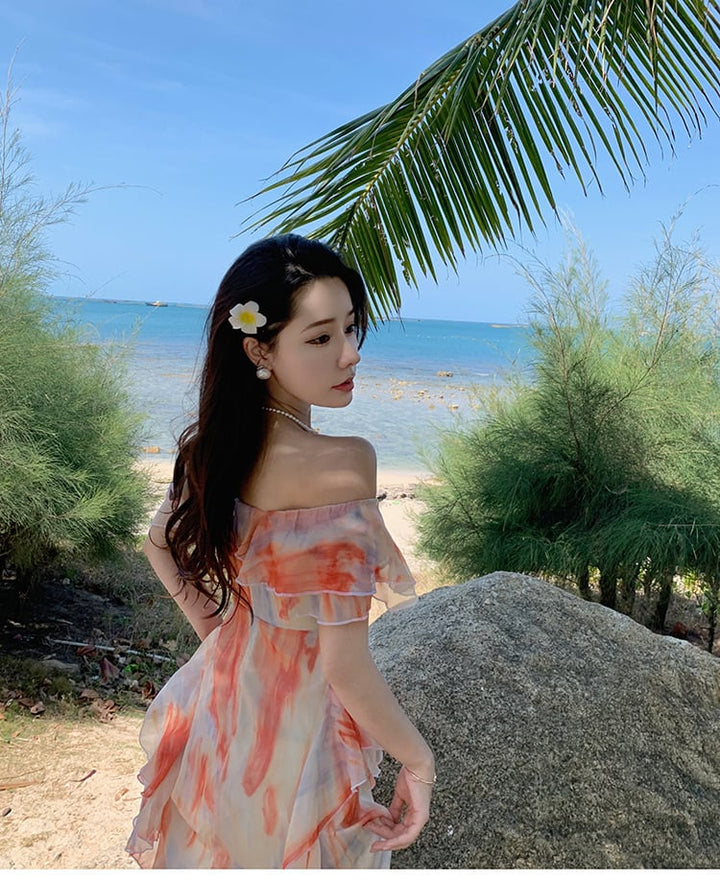 【dress】お洒落旅行スウィート不規則 イレギュラーワンピース　M16762