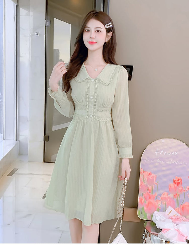 【dress】気質満点大人可愛いスウィートデートワンピース　M17644