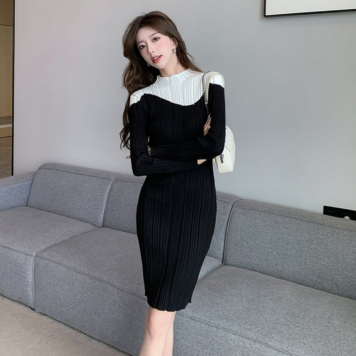 【dress】人気アイテム ! ニットワンピース人気デザイン　M17601