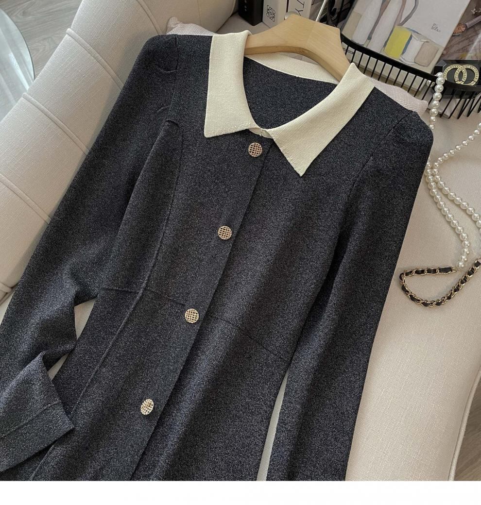 【dress】POLOネックニットワンピース　M18763