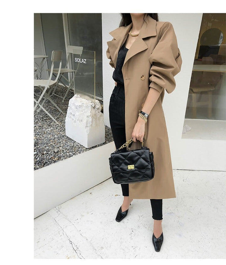 【outer】Vネックトレンチコート　M27445