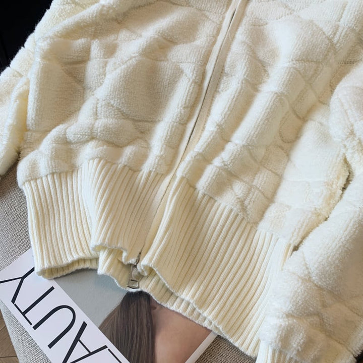 【outer】ファスナーニットカーデ　M26693