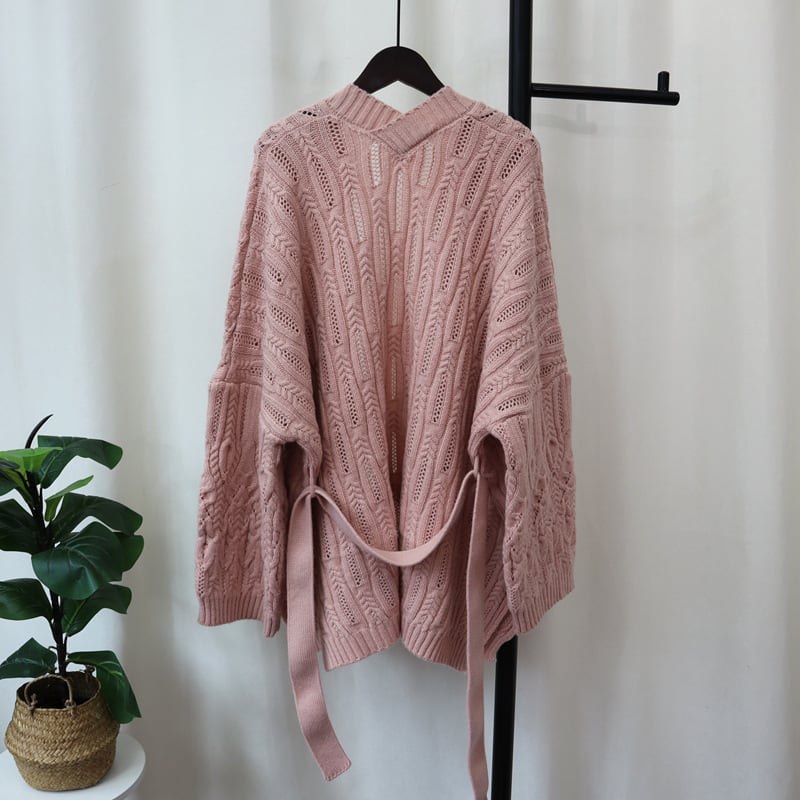 【outer】Vネックニットカーデ　M25392