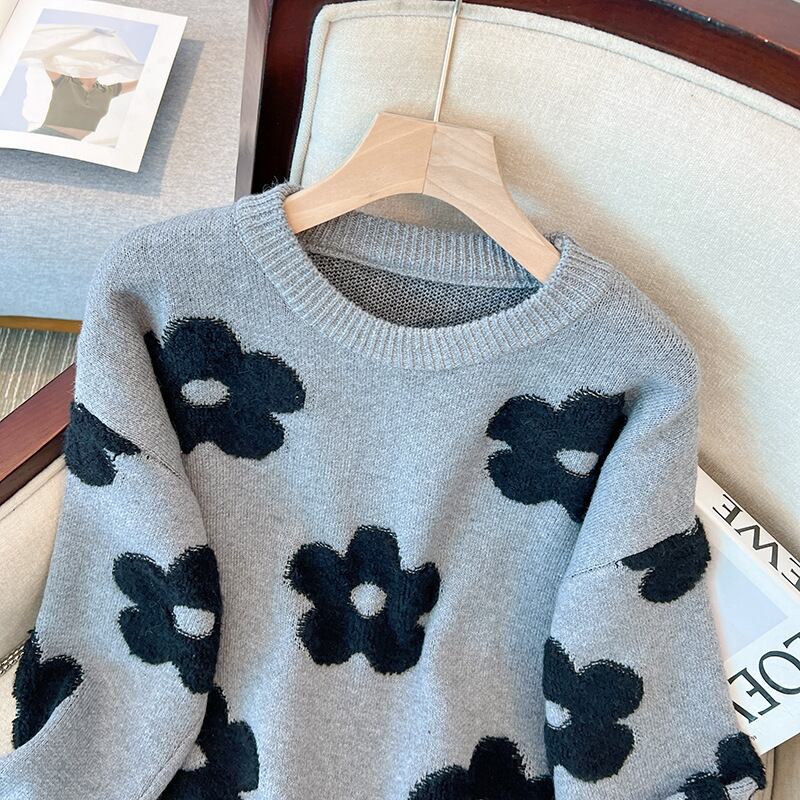 【tops】クルーネックニットセーター　M19130