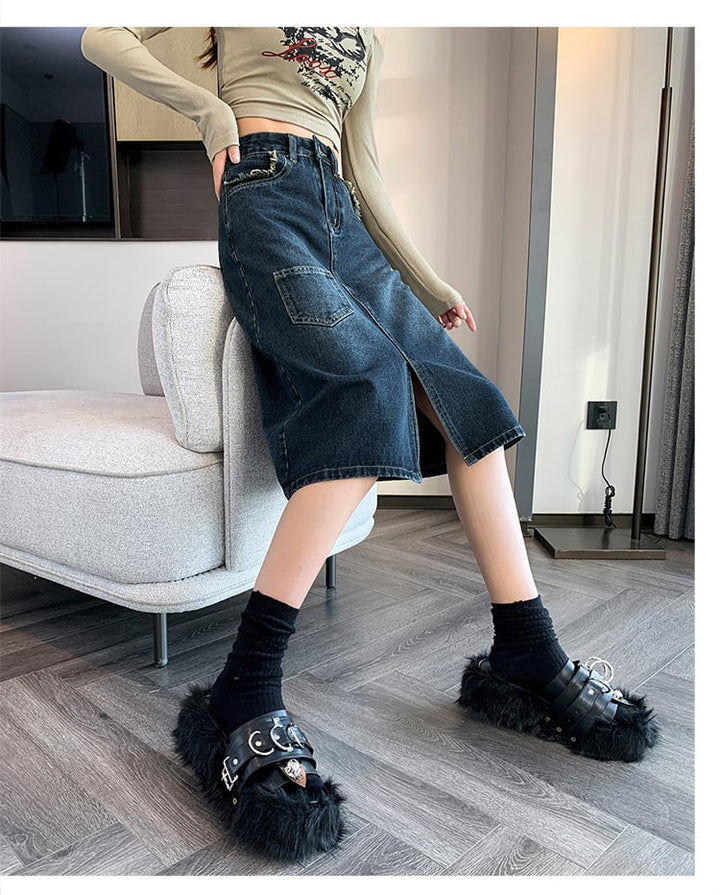 【bottoms】デニムスカート　M29384