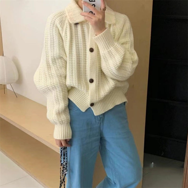 【outer】無地ニットカーデ　M26443