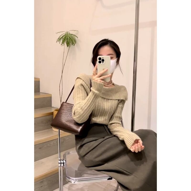 【set】ニットトップス×スカートセット　M18722