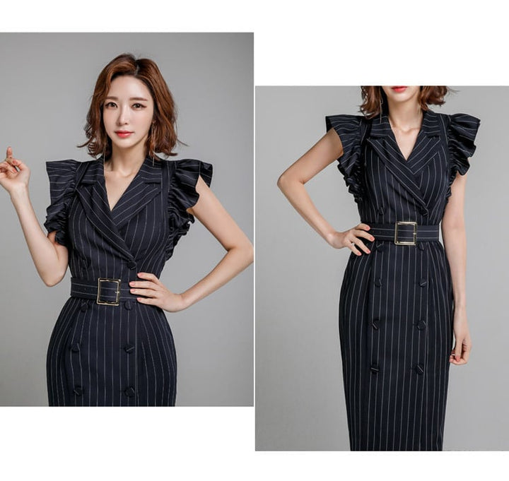 【dress】ダブルボタンワンピース　M23959